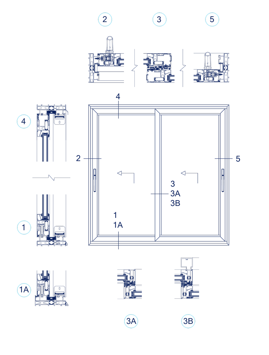 Two operable panels