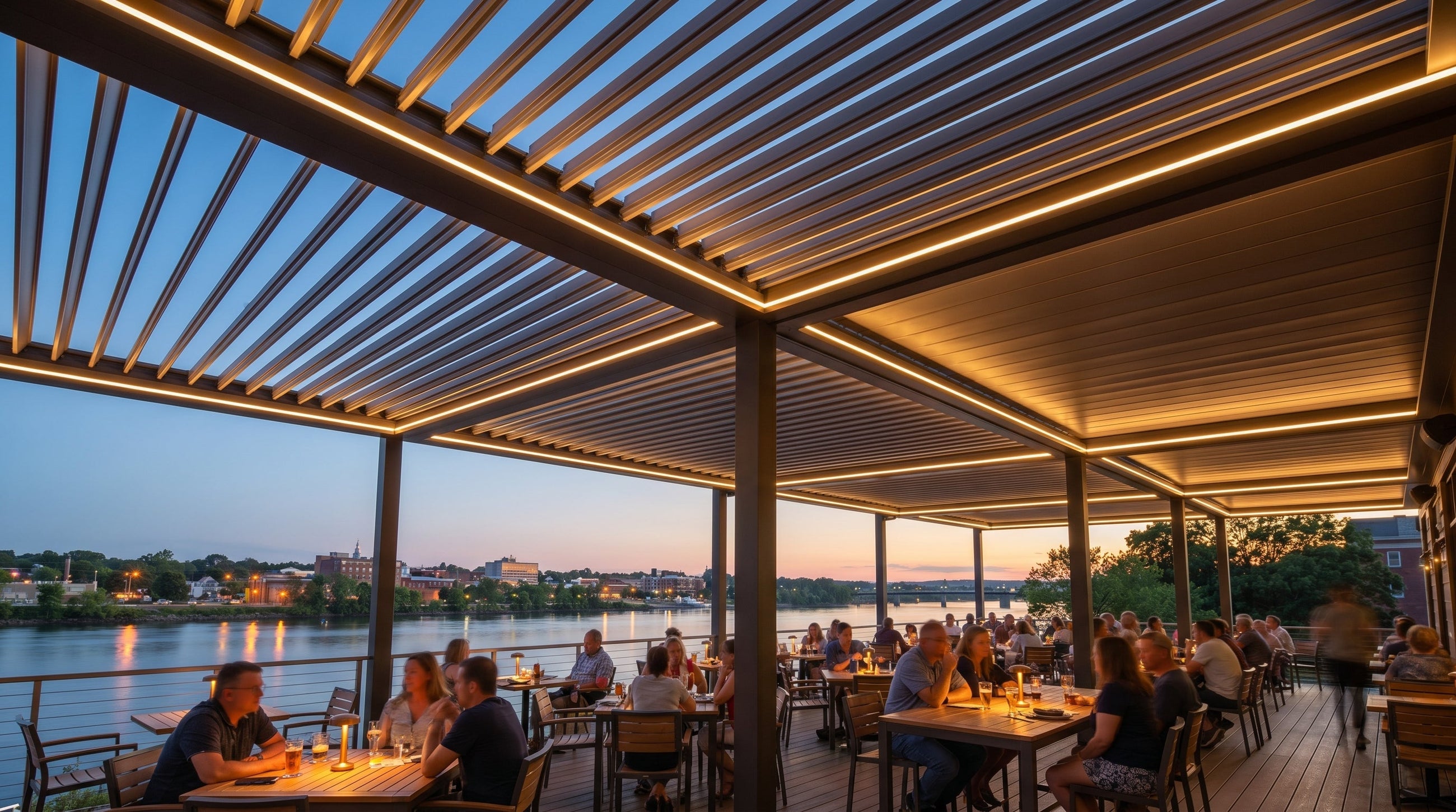 The Hardest Part of a Commercial Louvered Roof Isn't the Glass - Inside the Maine Savings Amphitheater Build
