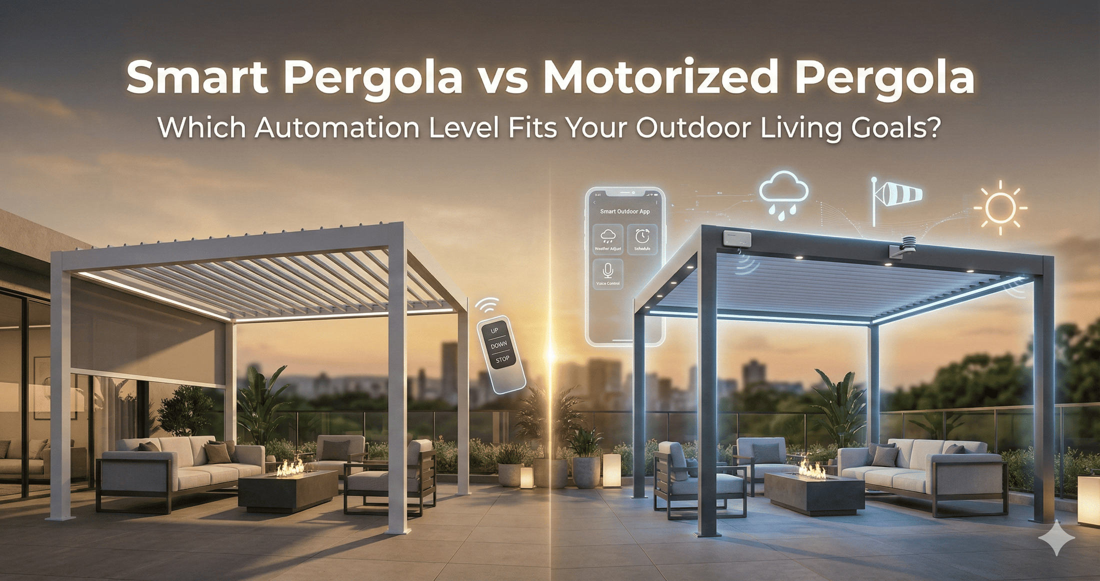 Smart Pergola vs Motorized Pergola: Which Automation Level Fits Your Outdoor Living Goals?