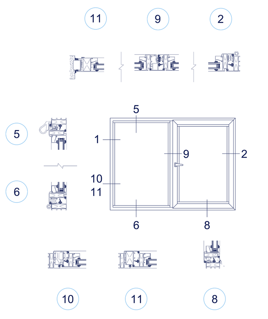 Window with a fixed panel